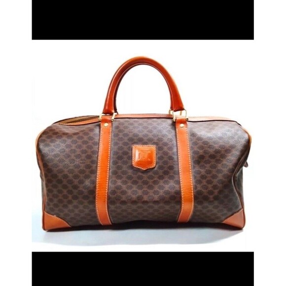 Celine Monogram Macadam Boston Travel Bag PVC Leather Keepall COA - Picture 1 of 16
